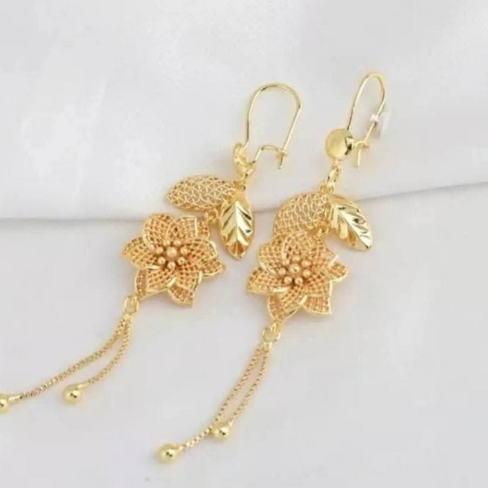24K Gold Mandala Tassel Earrings